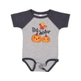 thumbnail image 1 of Inktastic Big Sister Pumpkins with Fall Leaves Girls Baby Bodysuit, 1 of 5