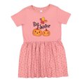 thumbnail image 1 of Inktastic Big Sister Pumpkins with Fall Leaves Girls Toddler Dress, 1 of 5