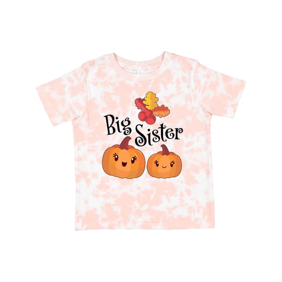 Inktastic Big Sister Pumpkins with Fall Leaves Girls Toddler T-Shirt