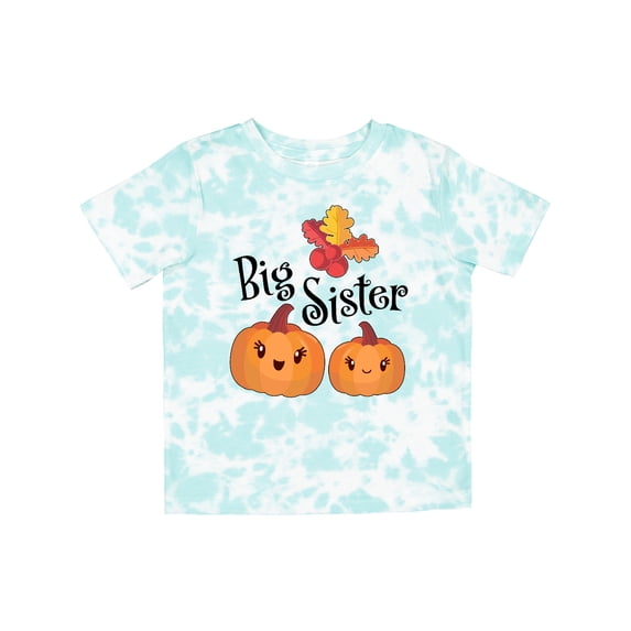 Inktastic Big Sister Pumpkins with Fall Leaves Girls Toddler T-Shirt