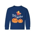 thumbnail image 1 of Inktastic Big Sister Pumpkins with Fall Leaves Long Sleeve Youth T-Shirt, 1 of 5