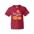 thumbnail image 1 of Inktastic Big Sister Pumpkins with Fall Leaves Youth T-Shirt, 1 of 5