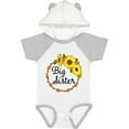 thumbnail image 1 of Inktastic Big Sister Sunflower Wreath Boys or Girls Baby Bodysuit, 1 of 5