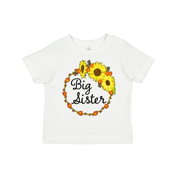 Inktastic Big Sister Sunflower Wreath Boys or Girls Toddler T-Shirt