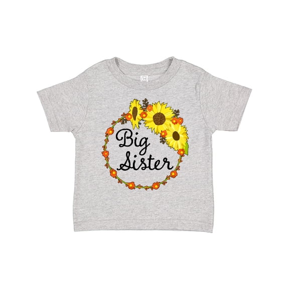 Inktastic Big Sister Sunflower Wreath Boys or Girls Toddler T-Shirt