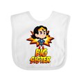 thumbnail image 1 of Inktastic Big Sister Superhero Girls Baby Bib, 1 of 4