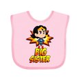 thumbnail image 1 of Inktastic Big Sister Superhero Girls Baby Bib, 1 of 4