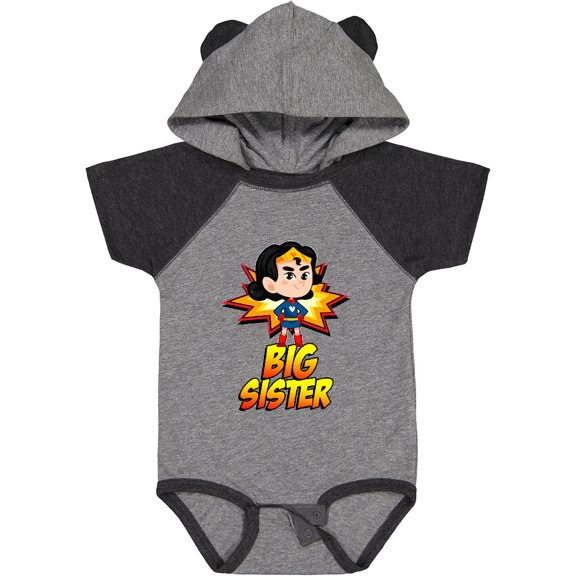 Inktastic Big Sister Superhero Girls Baby Bodysuit