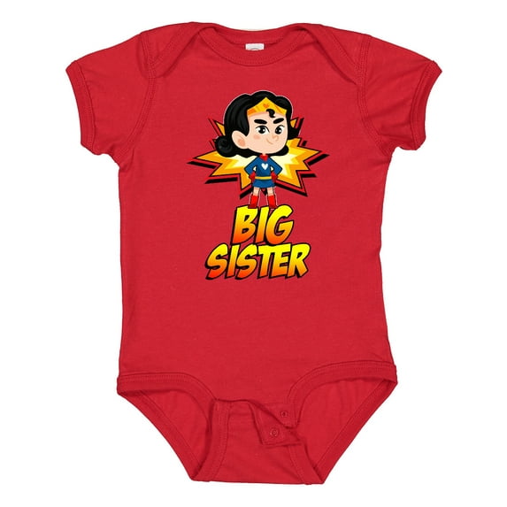 Inktastic Big Sister Superhero Girls Baby Bodysuit