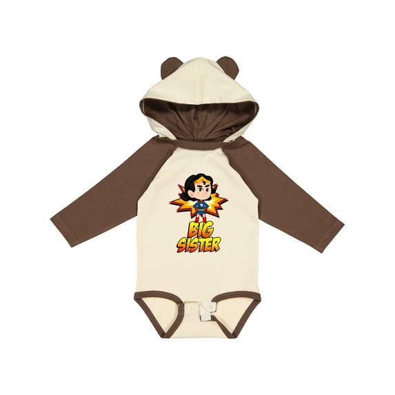 Inktastic Big Sister Superhero Girls Long Sleeve Baby Bodysuit