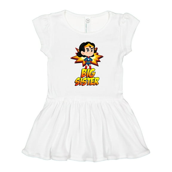 Inktastic Big Sister Superhero Girls Toddler Dress