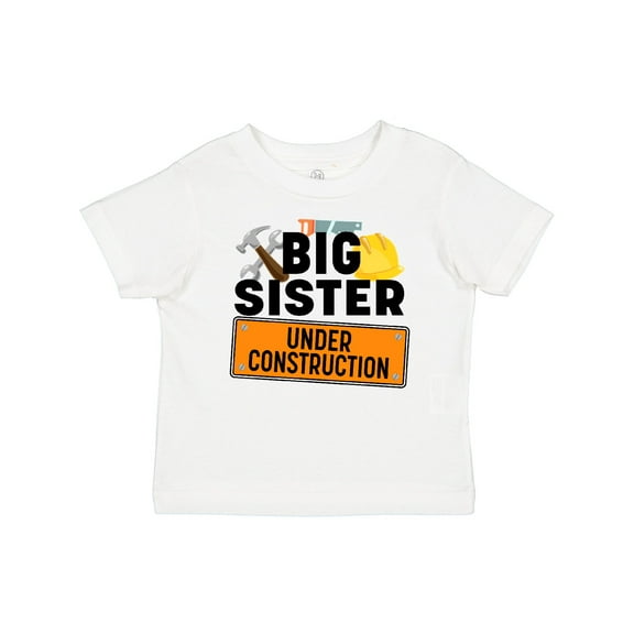 Inktastic Big Sister Under Construction Girls Baby T-Shirt