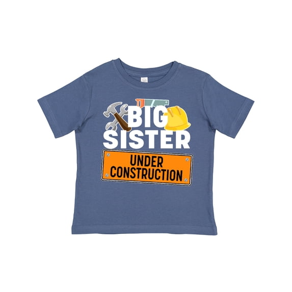 Inktastic Big Sister Under Construction Girls Toddler T-Shirt