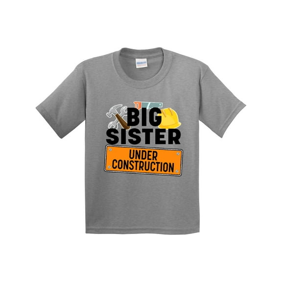 Inktastic Big Sister Under Construction Youth T-Shirt