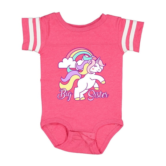 Inktastic Big Sister Unicorn Girls Baby Bodysuit