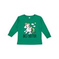 thumbnail image 1 of Inktastic Big Sister Unicorn Girls Long Sleeve Toddler T-Shirt, 1 of 4