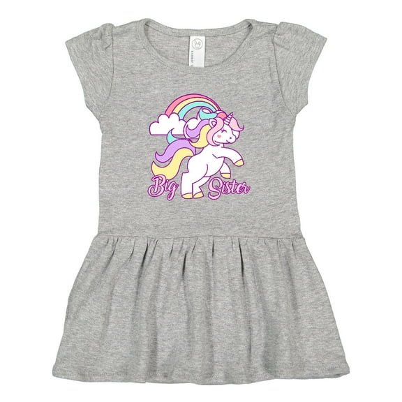 Inktastic Big Sister Unicorn Girls Toddler Dress