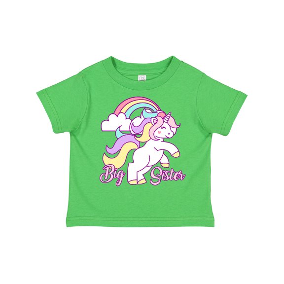 Inktastic Big Sister Unicorn Girls Toddler T-Shirt