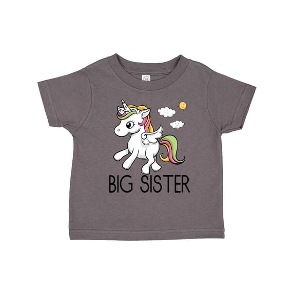 Inktastic Big Sister Unicorn Girls Toddler T-Shirt
