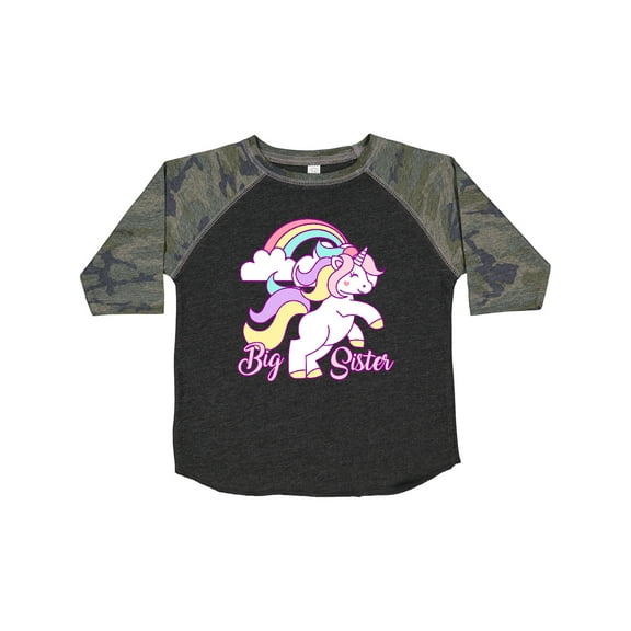 Inktastic Big Sister Unicorn Girls Toddler T-Shirt