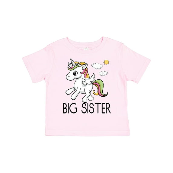 Inktastic Big Sister Unicorn Girls Toddler T-Shirt