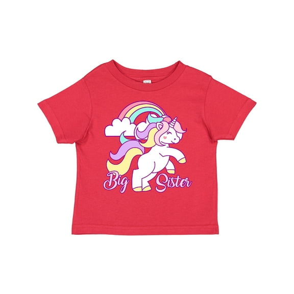 Inktastic Big Sister Unicorn Girls Toddler T-Shirt