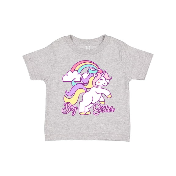 Inktastic Big Sister Unicorn Girls Toddler T-Shirt