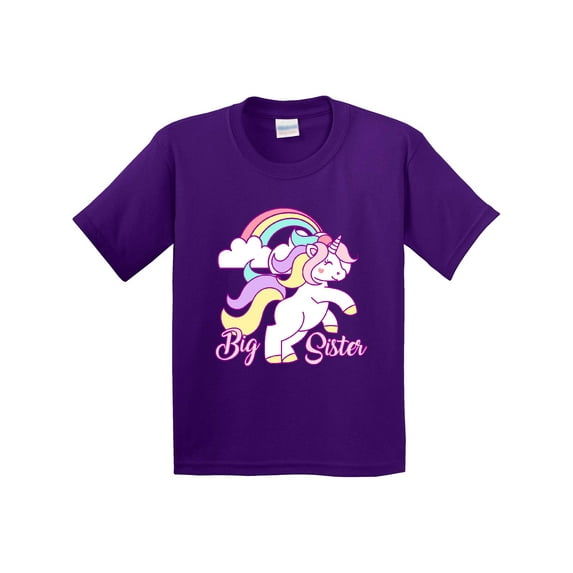 Inktastic Big Sister Unicorn Youth T-Shirt