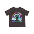thumbnail image 1 of Inktastic Big Sister Watercolor Rainbow with Clouds Girls Toddler T-Shirt, 1 of 5