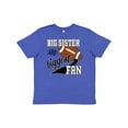 thumbnail image 1 of Inktastic Big Sister and Biggest Fan Football Player Youth T-Shirt, 1 of 5