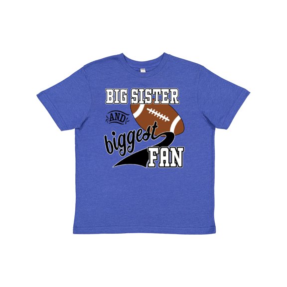 Inktastic Big Sister and Biggest Fan Football Player Youth T-Shirt