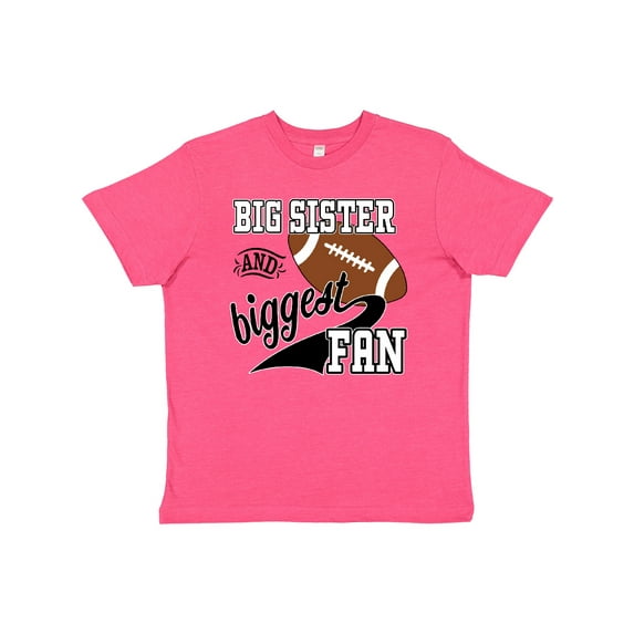 Inktastic Big Sister and Biggest Fan Football Player Youth T-Shirt
