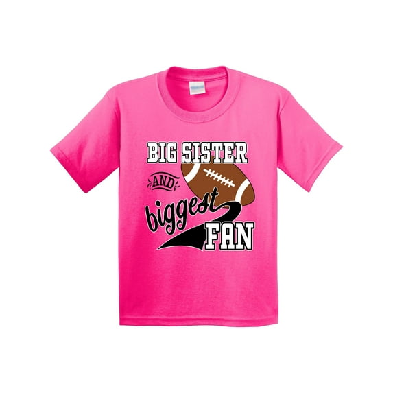 Inktastic Big Sister and Biggest Fan Football Player Youth T-Shirt