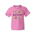 thumbnail image 1 of Inktastic Big Sister - bright flowers Youth T-Shirt, 1 of 5