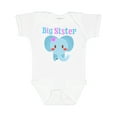 thumbnail image 1 of Inktastic Big Sister elephant Girls Baby Bodysuit, 1 of 5