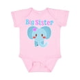 thumbnail image 1 of Inktastic Big Sister elephant Girls Baby Bodysuit, 1 of 5