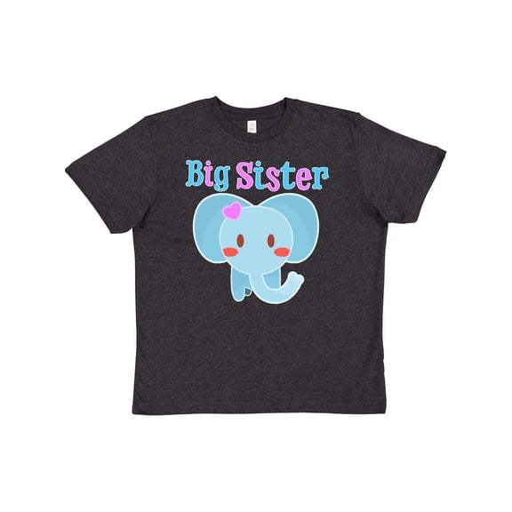 Inktastic Big Sister elephant Youth T-Shirt