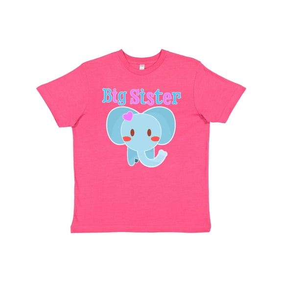 Inktastic Big Sister elephant Youth T-Shirt