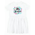 thumbnail image 1 of Inktastic Big Sister Colorful Hearts Design Girls Toddler Dress, 1 of 5