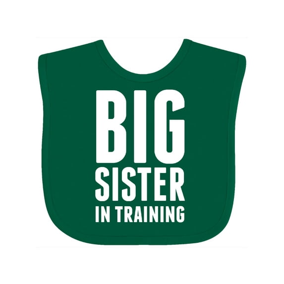 Inktastic Big Sister in Training Girls Baby Bib