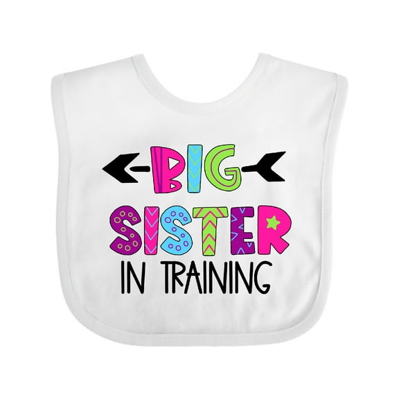 Inktastic Big Sister in Training Girls Baby Bib