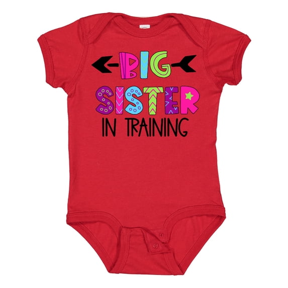 Inktastic Big Sister in Training Girls Baby Bodysuit