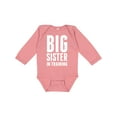 thumbnail image 1 of Inktastic Big Sister in Training Girls Long Sleeve Baby Bodysuit, 1 of 5