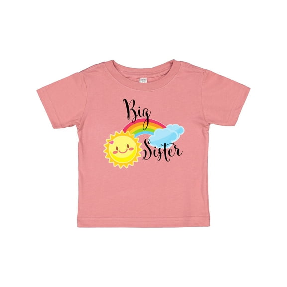 Inktastic Big Sister- sun and rainbow Girls Baby T-Shirt