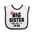 thumbnail image 1 of Inktastic Big Sister to Be with Bow and Arrow Girls Baby Bib, 1 of 4