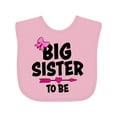 thumbnail image 1 of Inktastic Big Sister to Be with Bow and Arrow Girls Baby Bib, 1 of 4