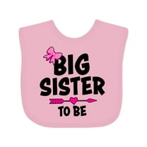 Inktastic Big Sister to Be with Bow and Arrow Girls Baby Bib