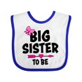 thumbnail image 1 of Inktastic Big Sister to Be with Bow and Arrow Girls Baby Bib, 1 of 4
