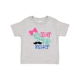 thumbnail image 1 of Inktastic Big Sister to a Little Mister Bow and Mustache Girls Baby T-Shirt, 1 of 5