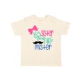 thumbnail image 1 of Inktastic Big Sister to a Little Mister Bow and Mustache Girls Toddler T-Shirt, 1 of 5